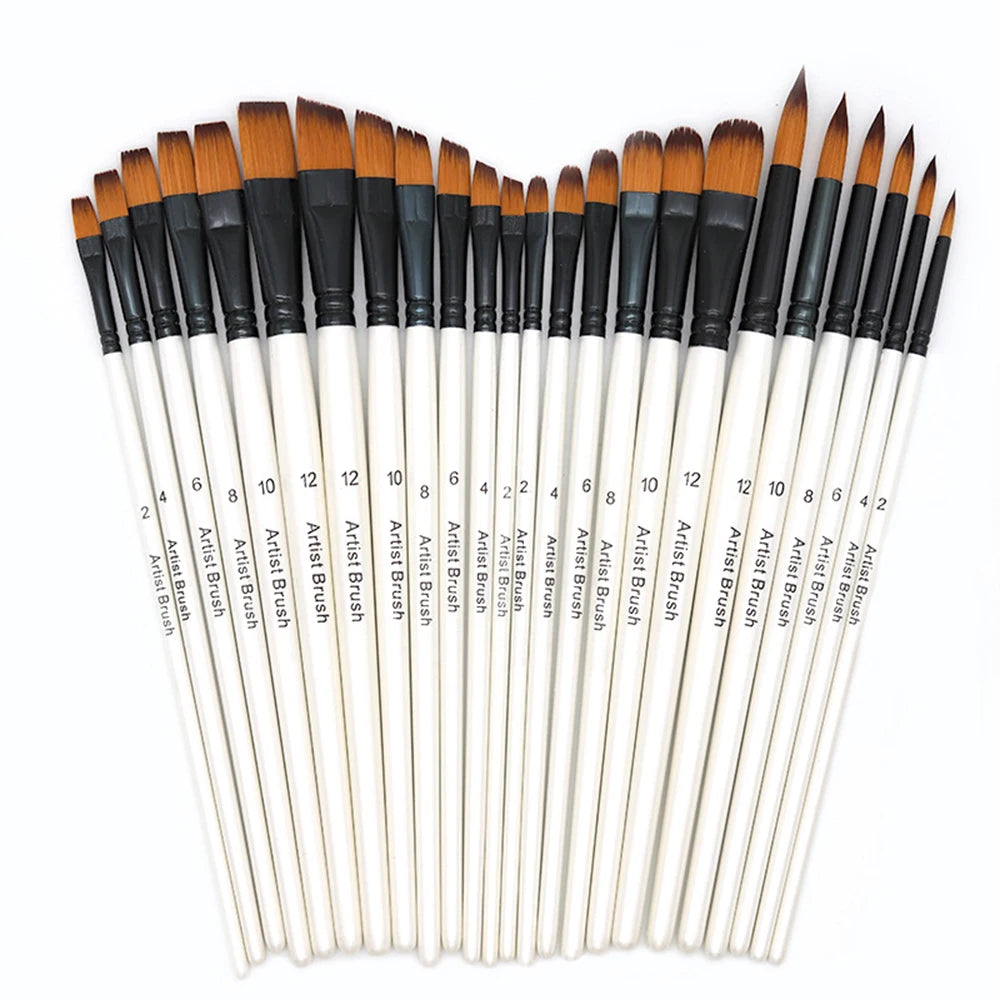 6pcs Artist Paint Brushes Set Artist Paintbrushes For Acrylic Oil Watercolor Acrylic Painting For Body Face Rock Canvas