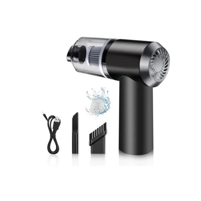Mini Portable Vacuum Cleaner Portable Rechargeable Professional Wireless Car Cleaning 3 in 1 Blow Puff Makes Powerful Vacuum and...