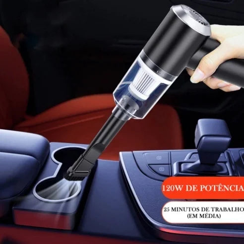 Mini Portable Vacuum Cleaner Portable Rechargeable Professional Wireless Car Cleaning 3 in 1 Blow Puff Makes Powerful Vacuum and...
