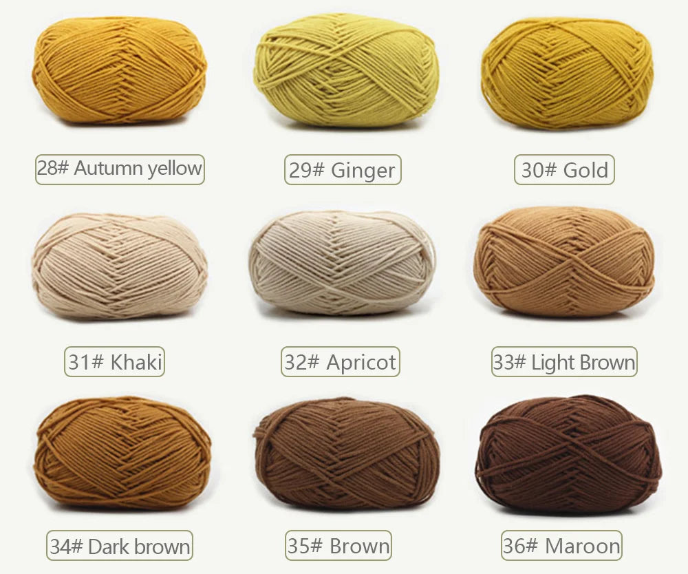 50g Soft Wool Milk Cotton Yarn Crochet Anti-Pilling Hand Knitting Thread For Cardigan Scarf Hat Baby Sweater Doll Supplies