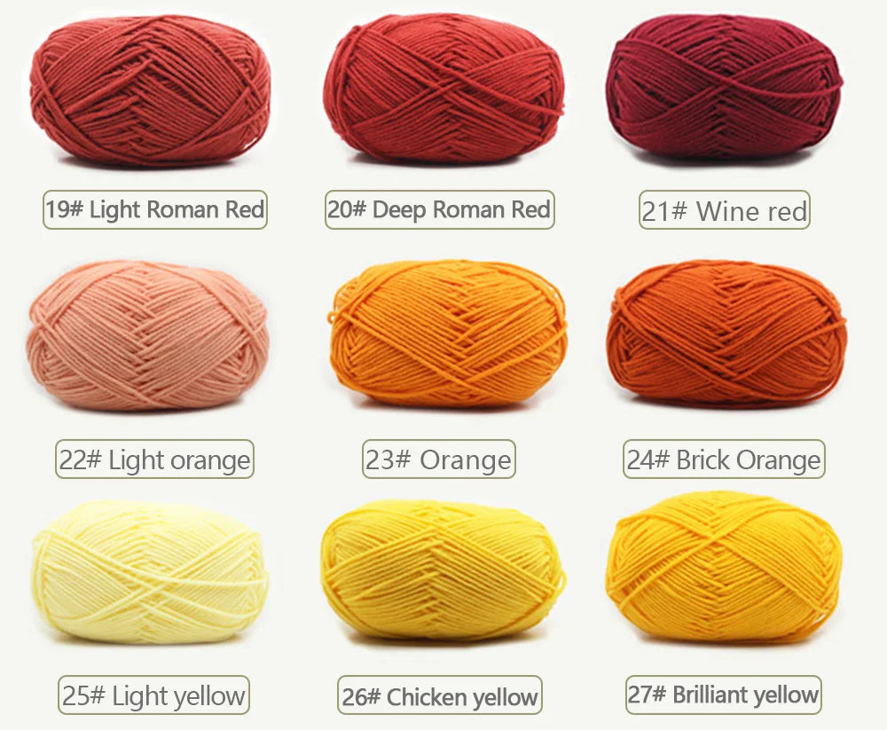 50g Soft Wool Milk Cotton Yarn Crochet Anti-Pilling Hand Knitting Thread For Cardigan Scarf Hat Baby Sweater Doll Supplies