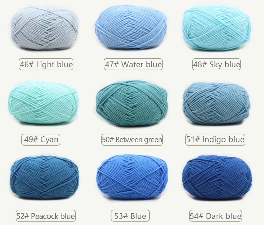 50g Soft Wool Milk Cotton Yarn Crochet Anti-Pilling Hand Knitting Thread For Cardigan Scarf Hat Baby Sweater Doll Supplies