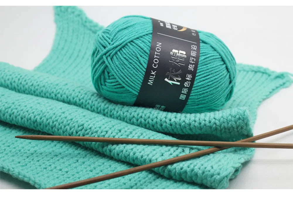 50g Soft Wool Milk Cotton Yarn Crochet Anti-Pilling Hand Knitting Thread For Cardigan Scarf Hat Baby Sweater Doll Supplies