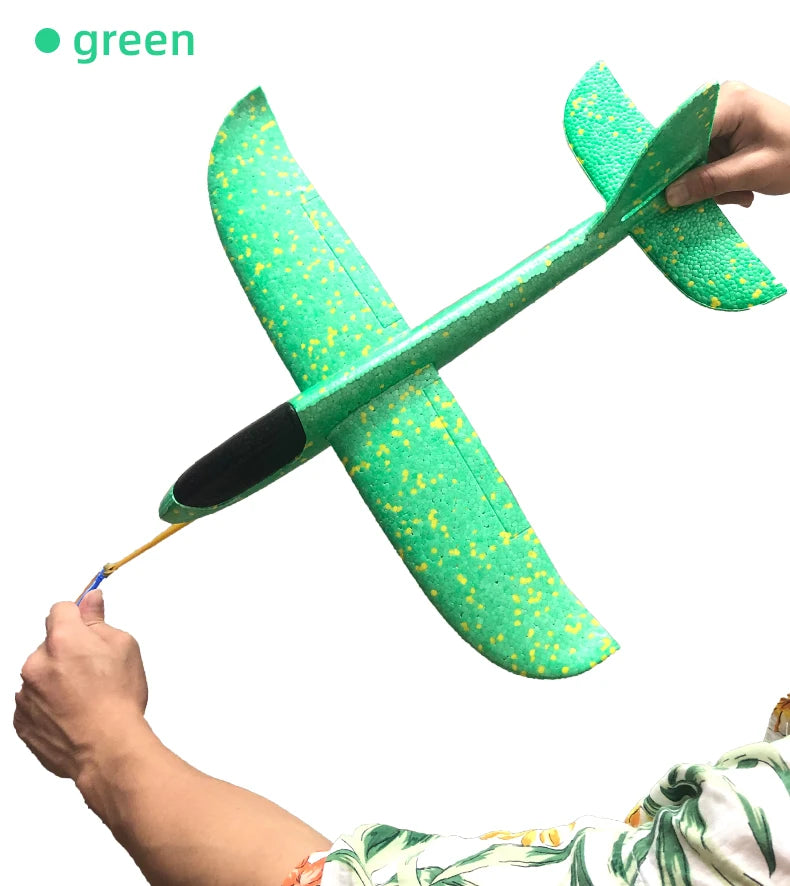 33/50CM Big Flash Glider Foam Plane Hand Throw Light Inertial AirPlane Outdoor Launch Fun of Kids Toys for Children Boys Gift