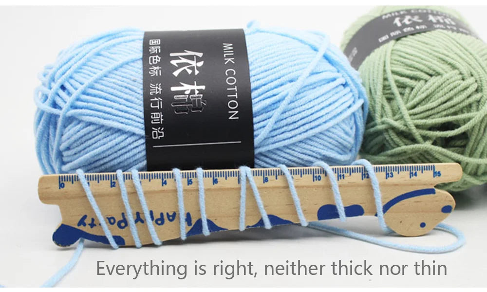 50g Soft Wool Milk Cotton Yarn Crochet Anti-Pilling Hand Knitting Thread For Cardigan Scarf Hat Baby Sweater Doll Supplies