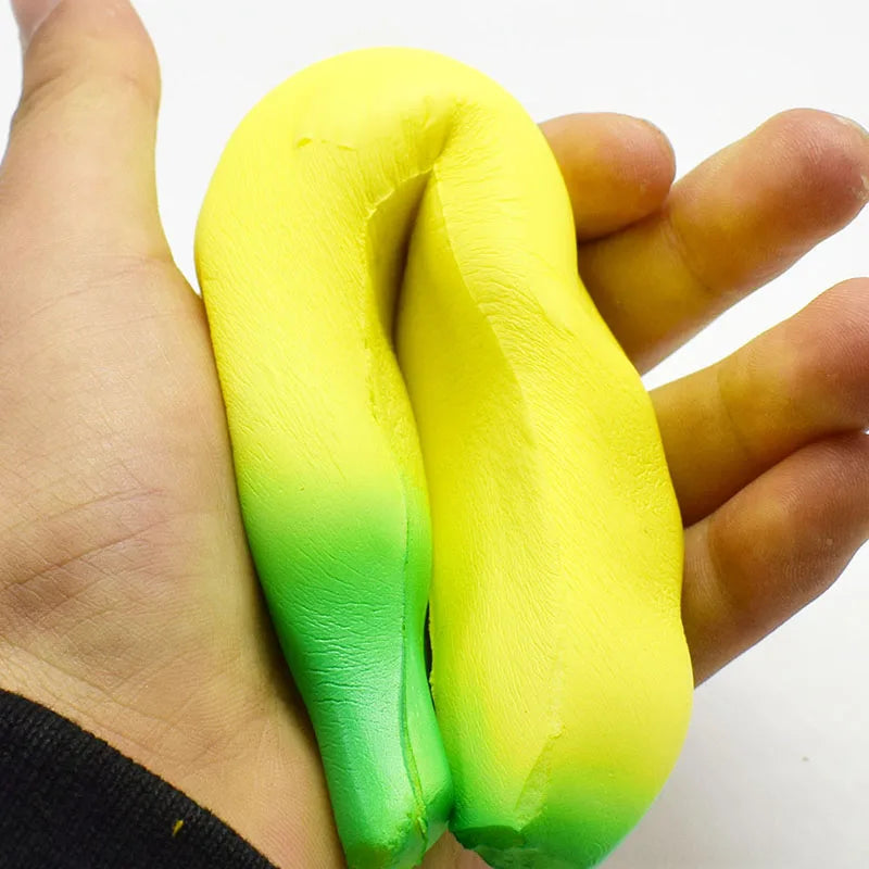 Anti-stress Squishy Banana Toys Slow Rising Jumbo Squishy Fruit Squeeze Toy Funny Stress Reliever Reduce Pressure Prop