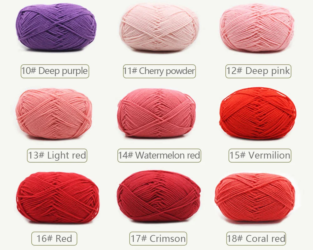 50g Soft Wool Milk Cotton Yarn Crochet Anti-Pilling Hand Knitting Thread For Cardigan Scarf Hat Baby Sweater Doll Supplies