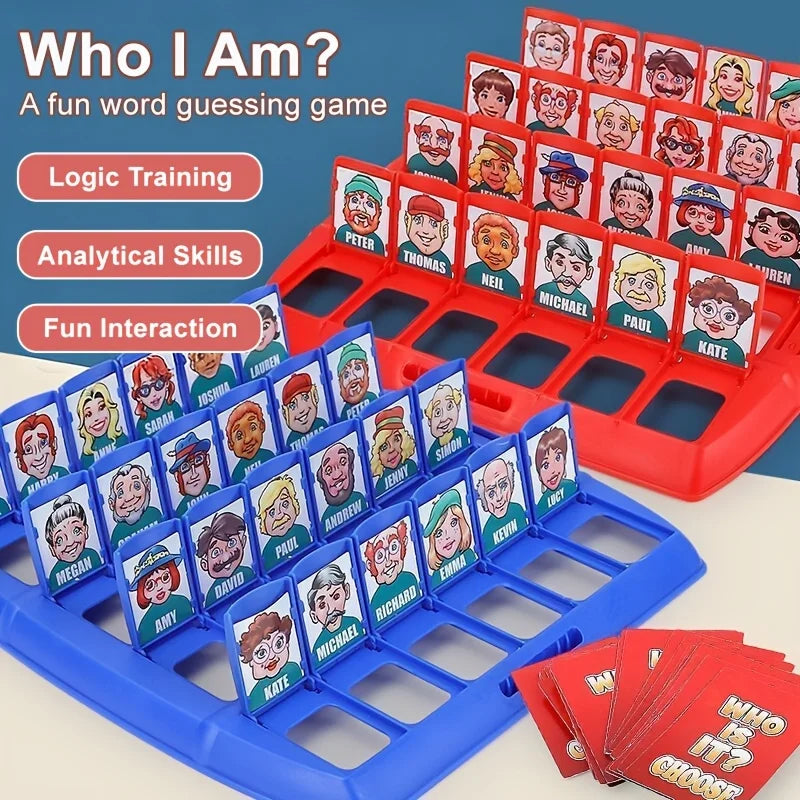 Guess Who Am I? Board Game Family Gathering Novelty Fun Party Card Game Speech Expression Training Strategy Puzzle Birthday Gift
