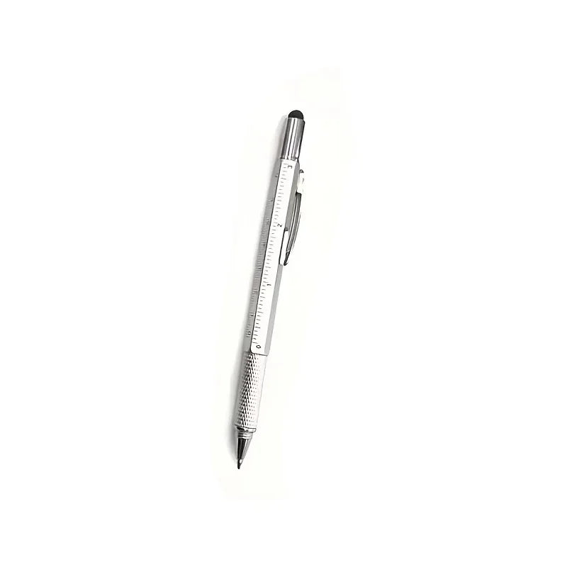 7 In1 Multifunction Ballpoint Pen with Modern Handheld Tool Measure Technical Ruler Screwdriver Touch Screen Stylus Spirit Level