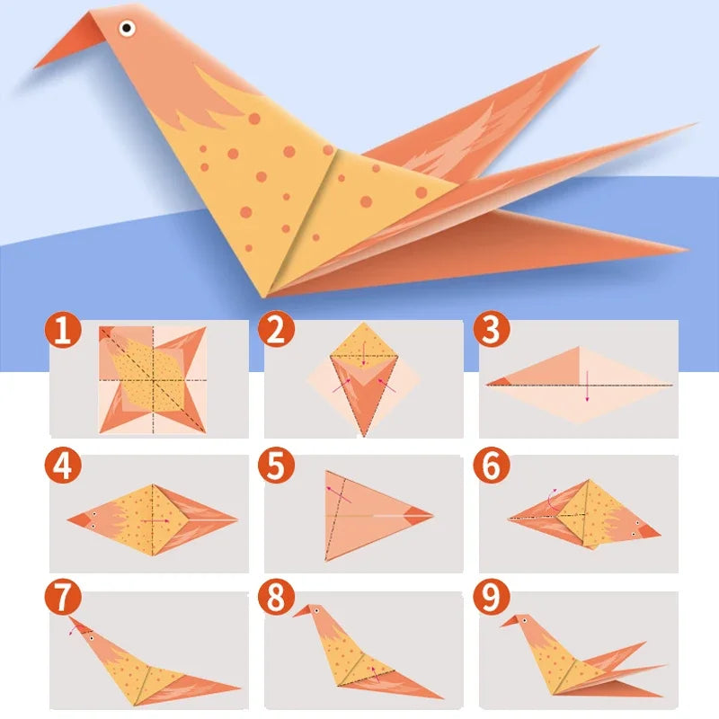 Origami Kit with 30/96 Sheets Paper & Guide Book, DIY Craft Art for Beginners Kids, Multiple Difficulty Level Challenges