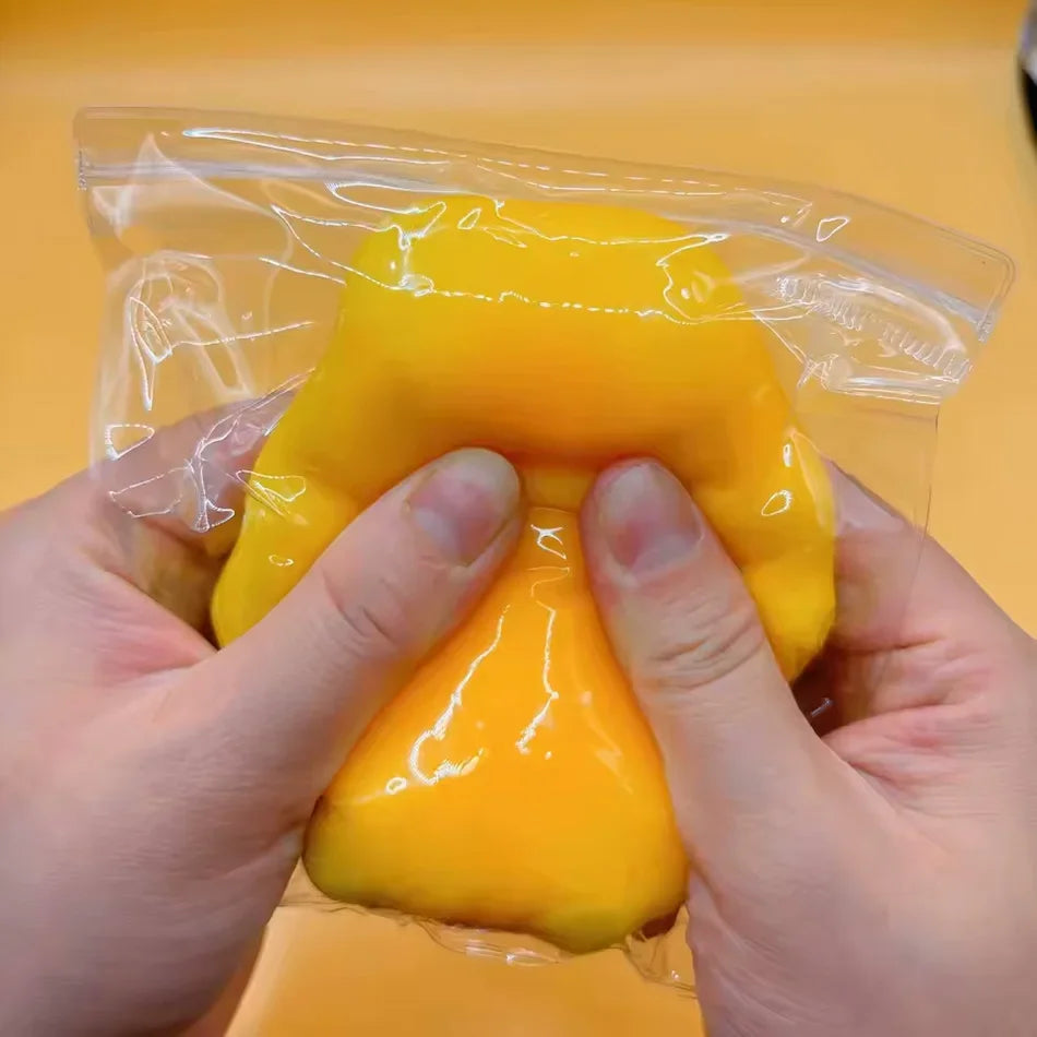 Hot Handmade Crispy Mango Stress Ball Fidget Toy Crunchy Squeeze Ball Round Blocks Filled ASMR Anti Stress Toys for Adults