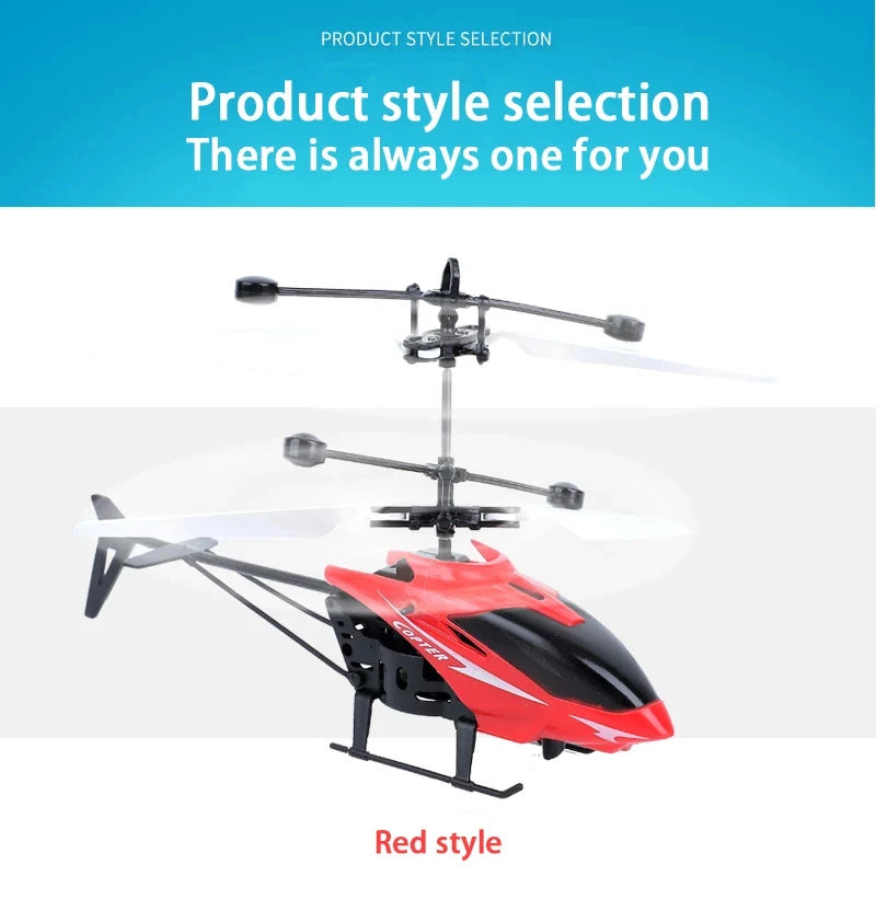 Mini Induction Hover Drone Rechargeable Flying Helicopter Safe Fall-Resistant Toy Gift for Children