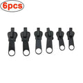 Black 6pcs Instant Zipper Universal Instant Fix Zipper Repair Kit Replacement Zip Slider Teeth Rescue New Design for DIY Sew