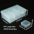 Transparent Plastic Compartment Storage Box Multifunctional Jewelry Beads Small‑Parts Organizer Case Crafts Hardware Pill Seed