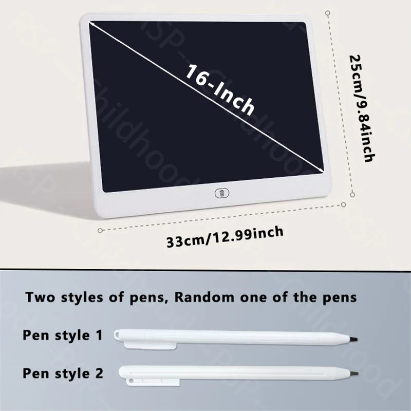 16/13/11 Inch LCD Writing Board Drawing Tablet Kids Writing Painting Children Educational Toys for 3 4 5 6 7 8 Years Girls Boys