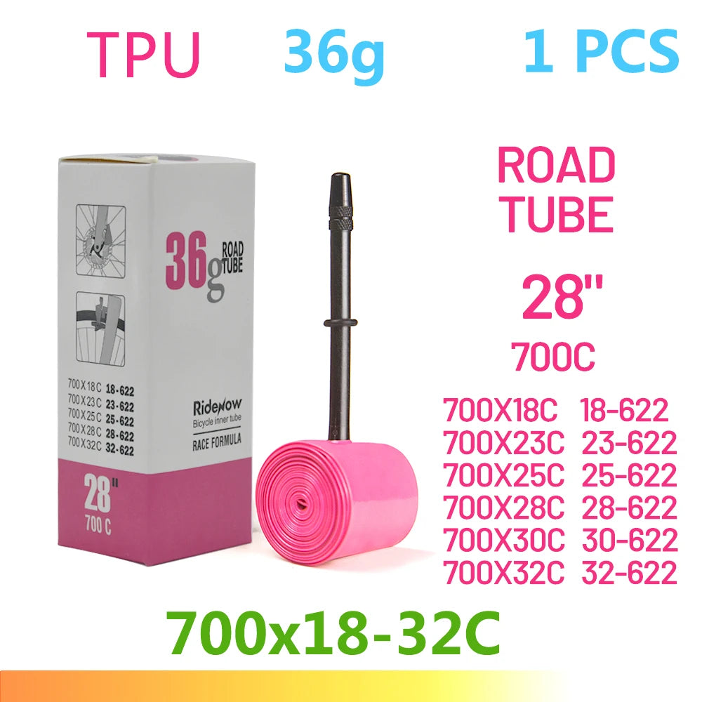TPU Bike Inner Tube 700C 700x18 23 25 28 32 35 37 40 47C Road Bicycle Tire MTB Bike Camera 29x1.5 1.75 1.9 pneu aro
