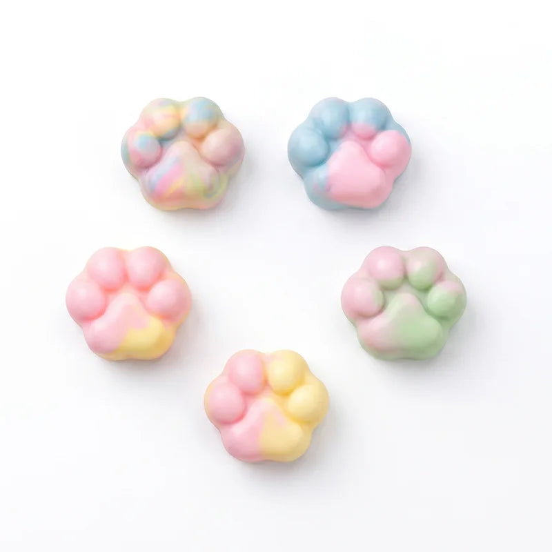 Crunchy Skin Dreamy Macaron color Cat paw Crispy Doughnut squishy Fidget Toy stress relief ball ASMR Toy for Adults Gift