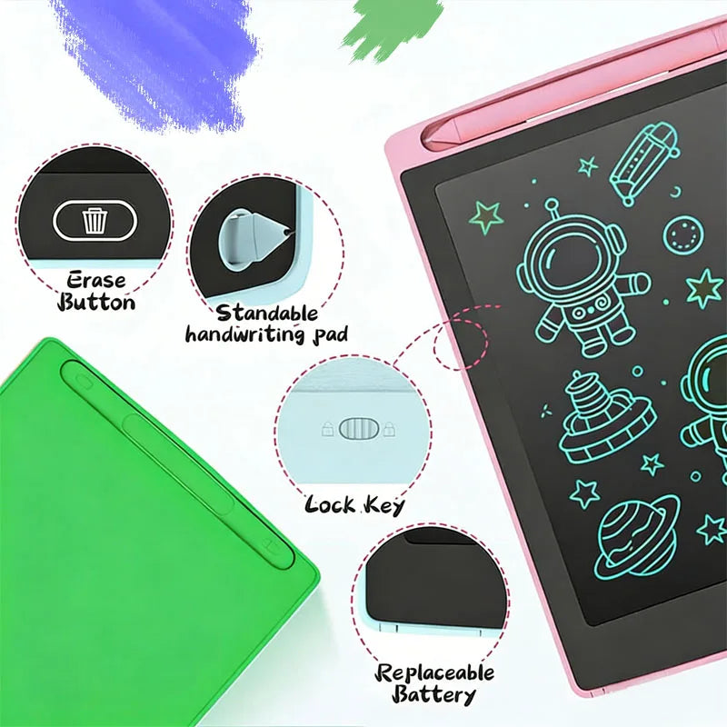 8.5'' LCD Writing Tablet Drawing Board Kids Graffiti Sketchpad Toys Handwriting Blackboard D Counting Learning Toys Birthday Gif