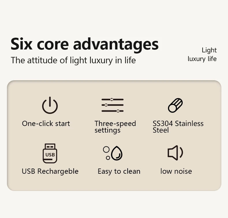 Espumador de Leche Eléctrico Inalámbrico con Carga USB Tipo C – Batidor de Mano de Acero Inoxidable ☕️🥛