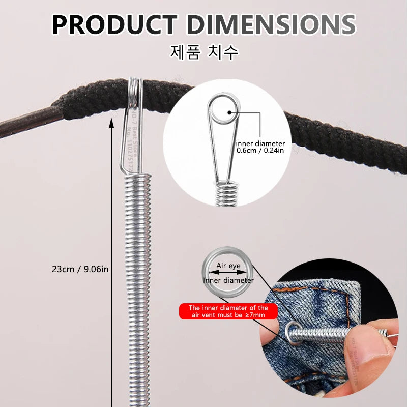 Bendable Spring Drawstring Threader, Flexible Metal Elastic Band Rope Threading Tool, for Sweatpants Hoodies, Sewing Accessories