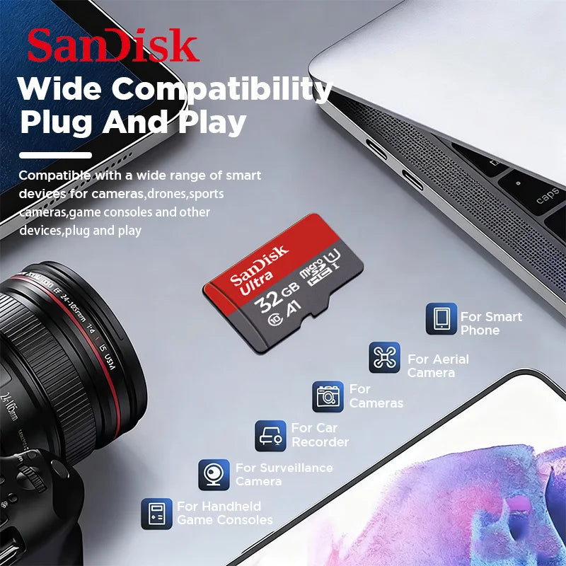 Memory Card 64GB 128GB 256GB 100MB/S Micro SD Card UHS-1 Class10 TF 32GB Flash Memory Card Storage mini Memory Card