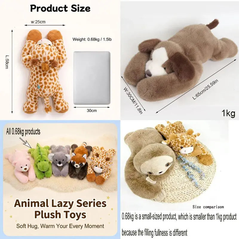 50/60/65cm Long Arm Stuffed Animal Arm Weighted Soft Plush Pillow Raccoon Koala Bear Sloth  Dinosaur Gift for Boys and Girls
