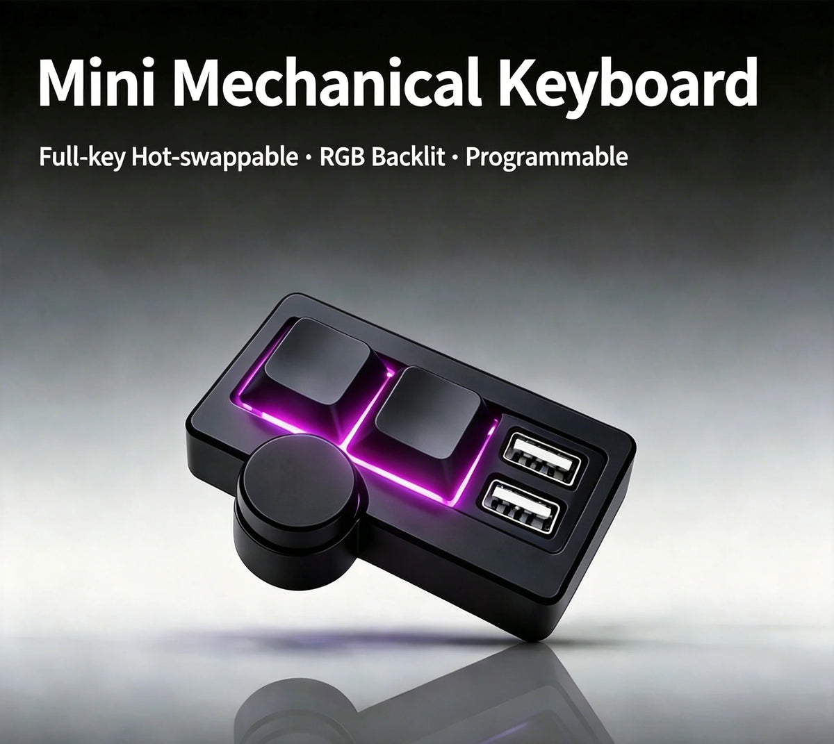 Hot-Swappable RGB Gaming Wired Mini Keyboard USB Portable Multi-Combination/Multi-Media Office/Gaming Custom Shortcut Keyboard