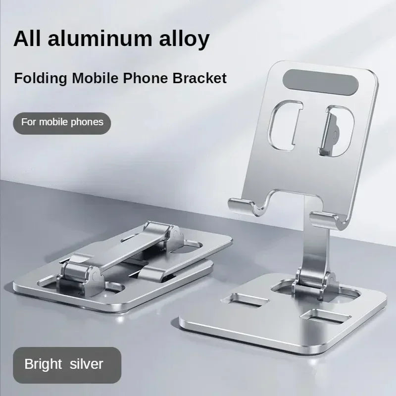 Universal Mobile Phone Holder Foldable Desk Phone Holder Mount Stand For iPhone 12-17 Tablet Desktop Aluminum Alloy Holder