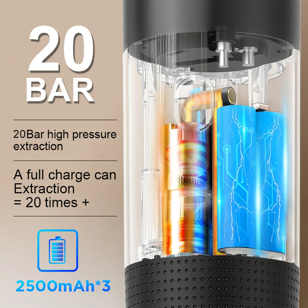 Máquina de Café Espresso Portátil Eléctrica Inalámbrica 3 en 1 ☕️🏕️
