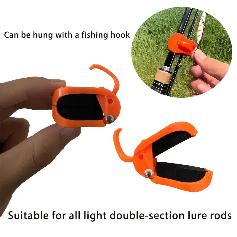 2pcs Quick-Attach Fishing Rod Clip - Tool-Free 1-Hand Holder for 2-Piece Freshwater Rods, Secure Grip Tackle Organizer