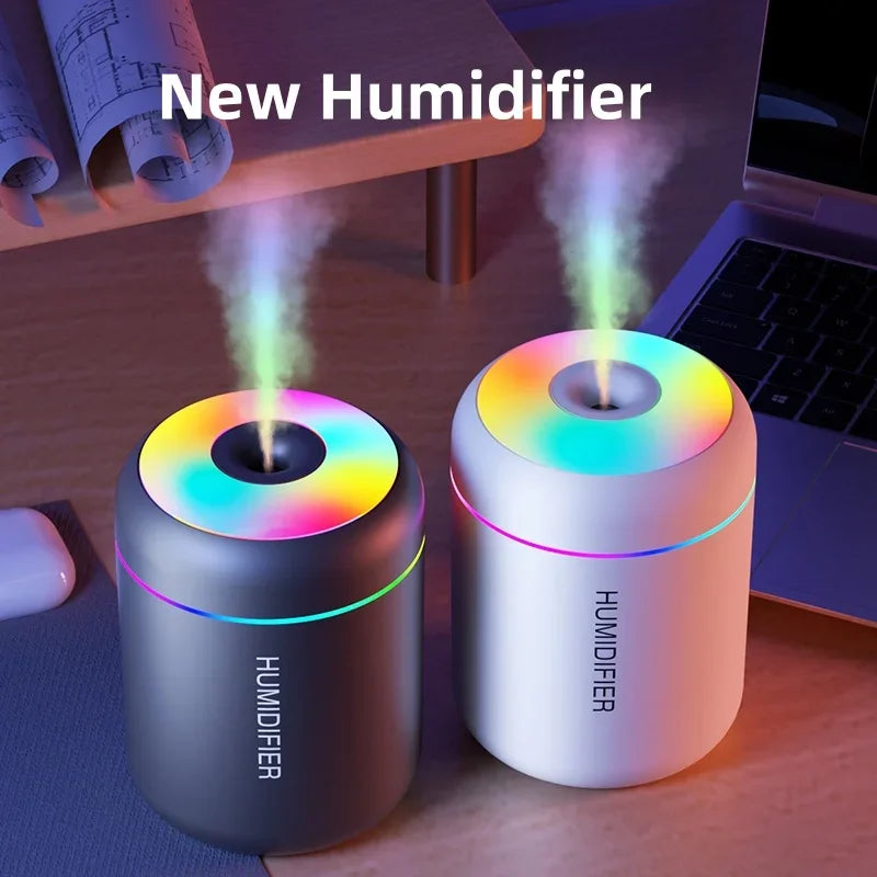 Mini Humidificador de Aire USB de 180 ml con Difusor de Aromas, Luces LED y Nebulización para Auto, Hogar y Dormitorio 🚗🏠🛏️
