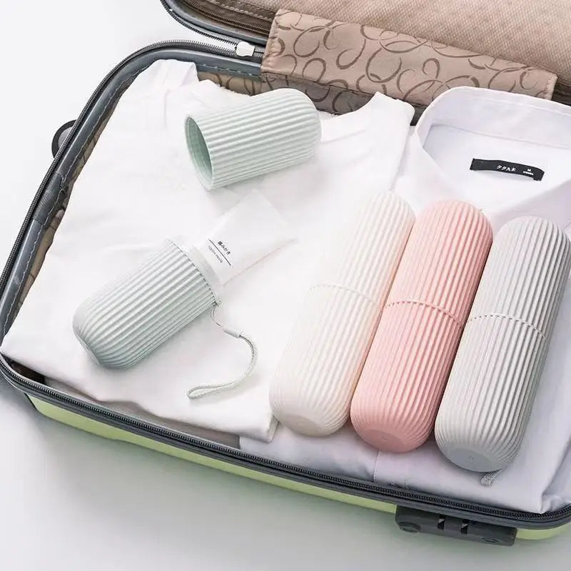 Portable Toothpaste Toothbrush Protect Holder Case Travel Camping Storage Box Organizer Travel Toiletries Storage Cup New Creat