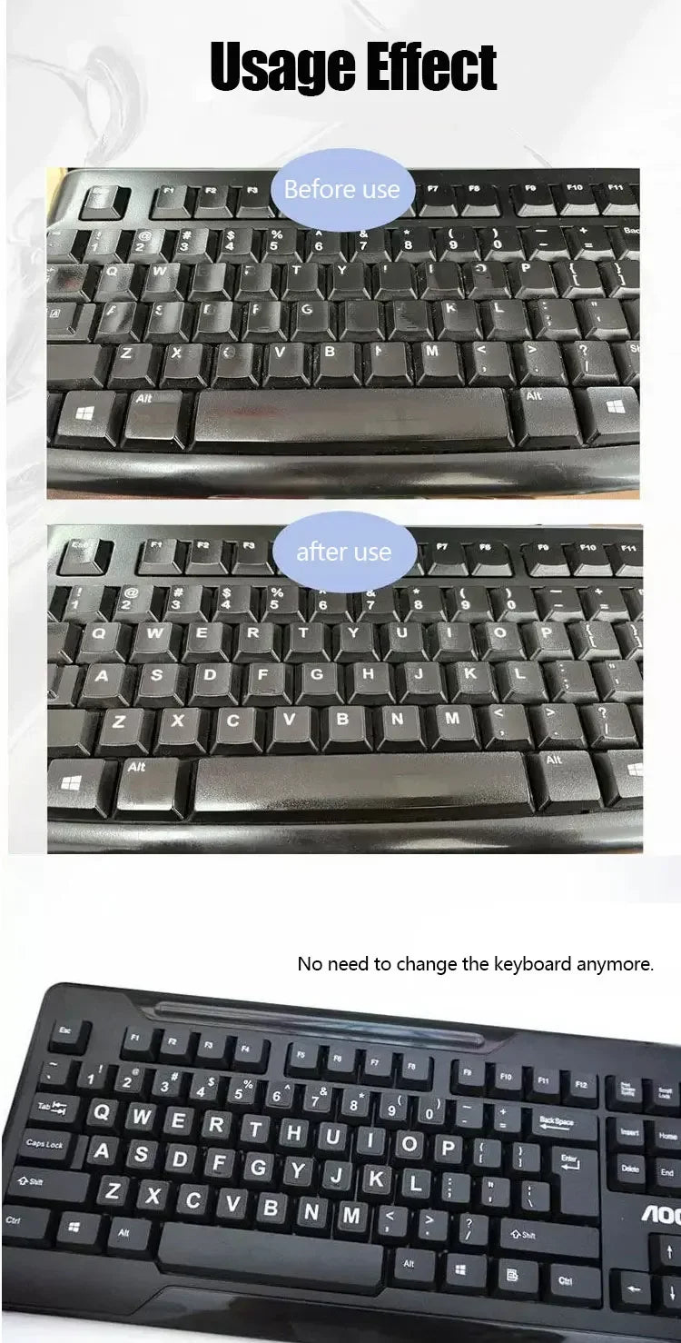 Keyboard Letter Stickers, Computer Keyboard Keycaps Repair Stickers, English Stickers, Notebook Frosted Self-Adhesive Stickers