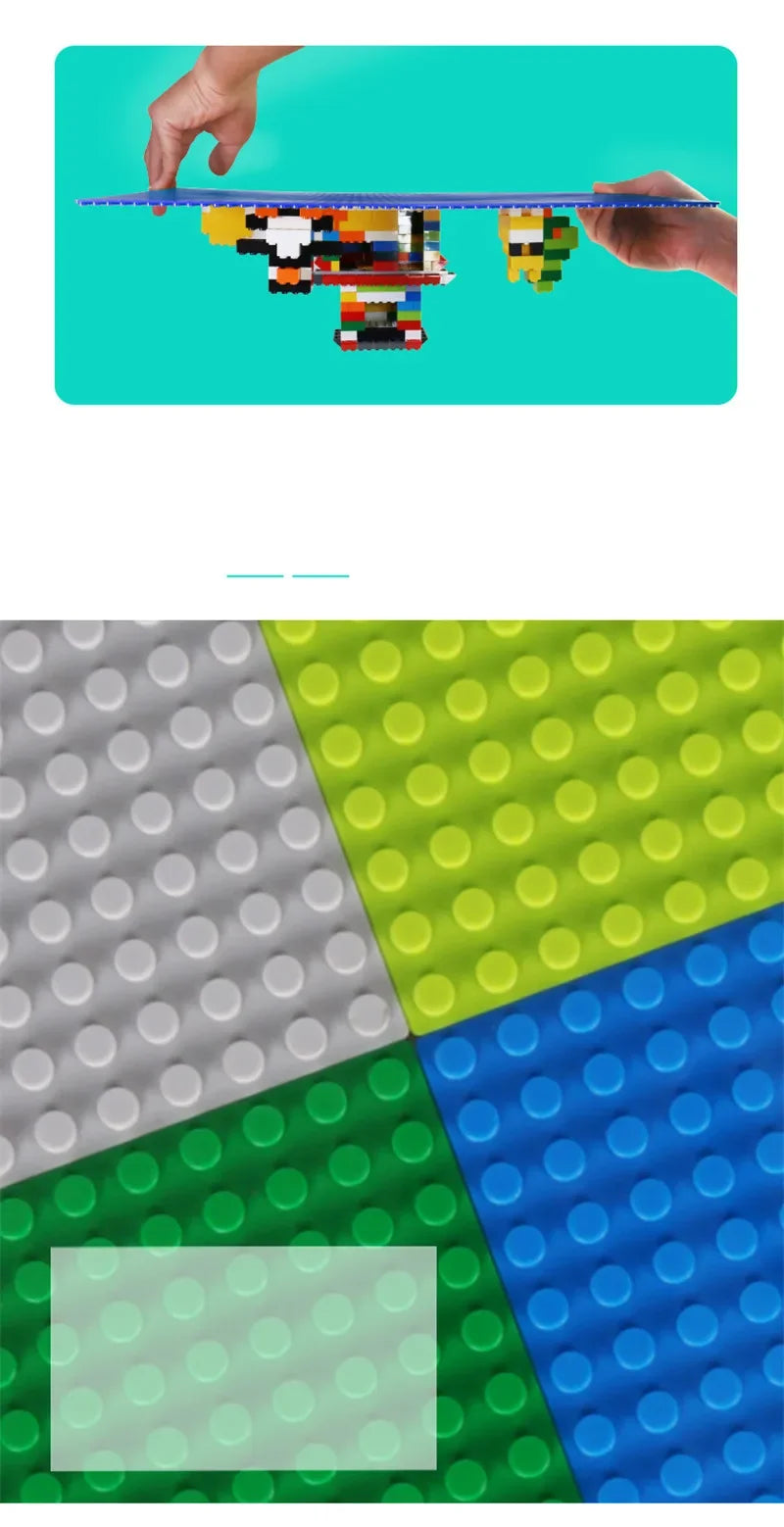 32*64 Holes Classic Building Blocks Base Board, DIY Assembled Building Blocks Wall Compatible With Brand Gift Toys
