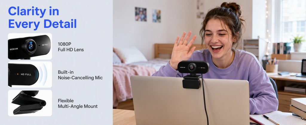 Camera 1080P HD Computer HD USB Camera Built In Microphone USB Network Camera Web Camera For Work With Microphone Tripod