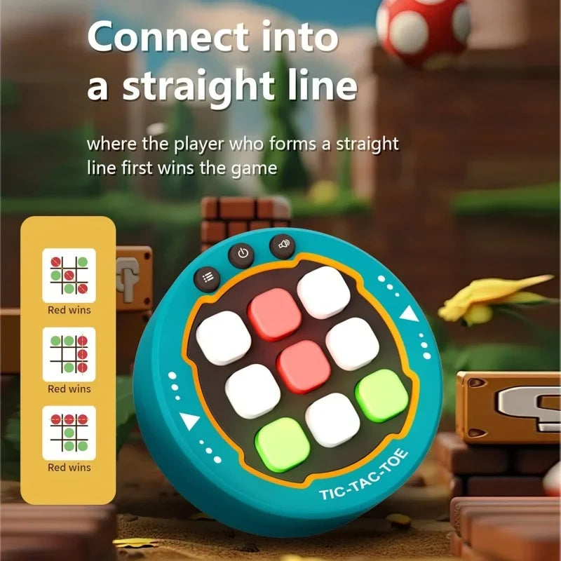 Electronic Music Puzzle Game Machine Montessori Pockets Travel Toy Light Up Educationa Sensory Fast Push Table Game