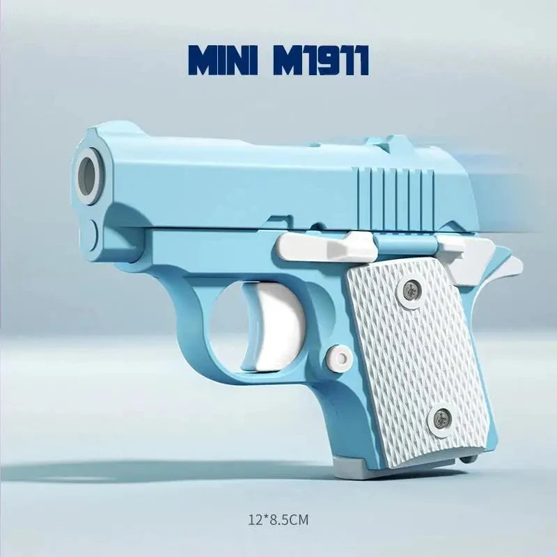 3D Printed Gravity Fidget Stress Relief Mini Pistol Toy Plastic Manual Burst Decompression Toy Christmas Gift