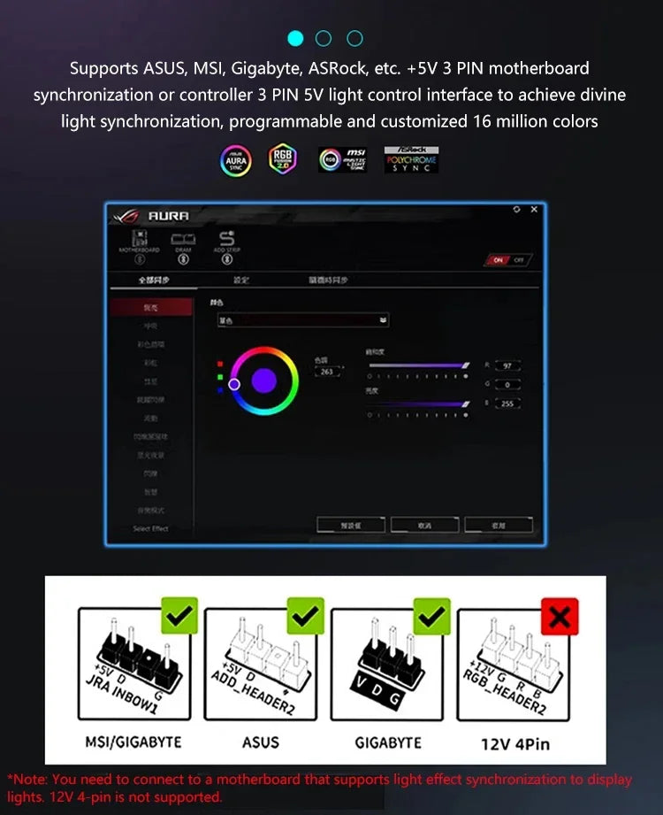 ICE Whale Prism 4RS ARGB PC Case Fan 120mm Infinity Mirror Design Motherboard Lighting Sync 4PIN PWM CPU Cooler Fan Ventilador