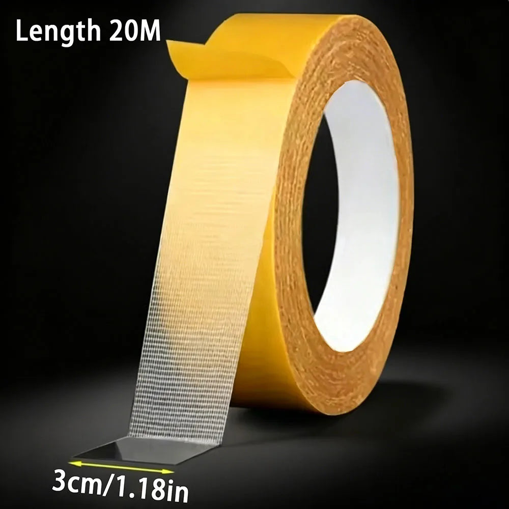 Super Thin Strong Fixation Double Sided Adhesive Tape Heavy Duty Translucent Mesh Waterproof Traceless Powerful Grid Carpet Tape