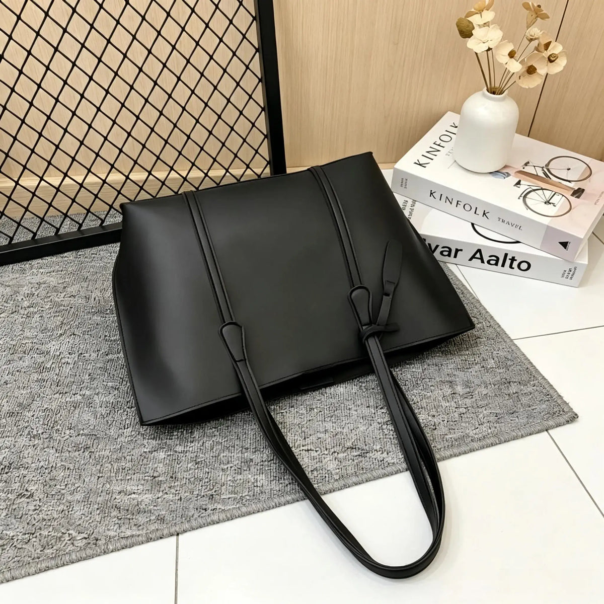 👜✨ Bolso Tote de Mujer Estilo Coreano – Elegante, Suave y de Gran Capacidad 🖤🌸