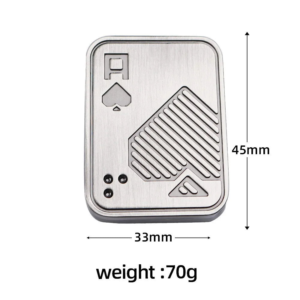Metal Fidget Slider Poker Card Ace Of Spades Magnetic Push Card EDC Fidget Toy Adult Stress Relief Anxiety Relief Gift
