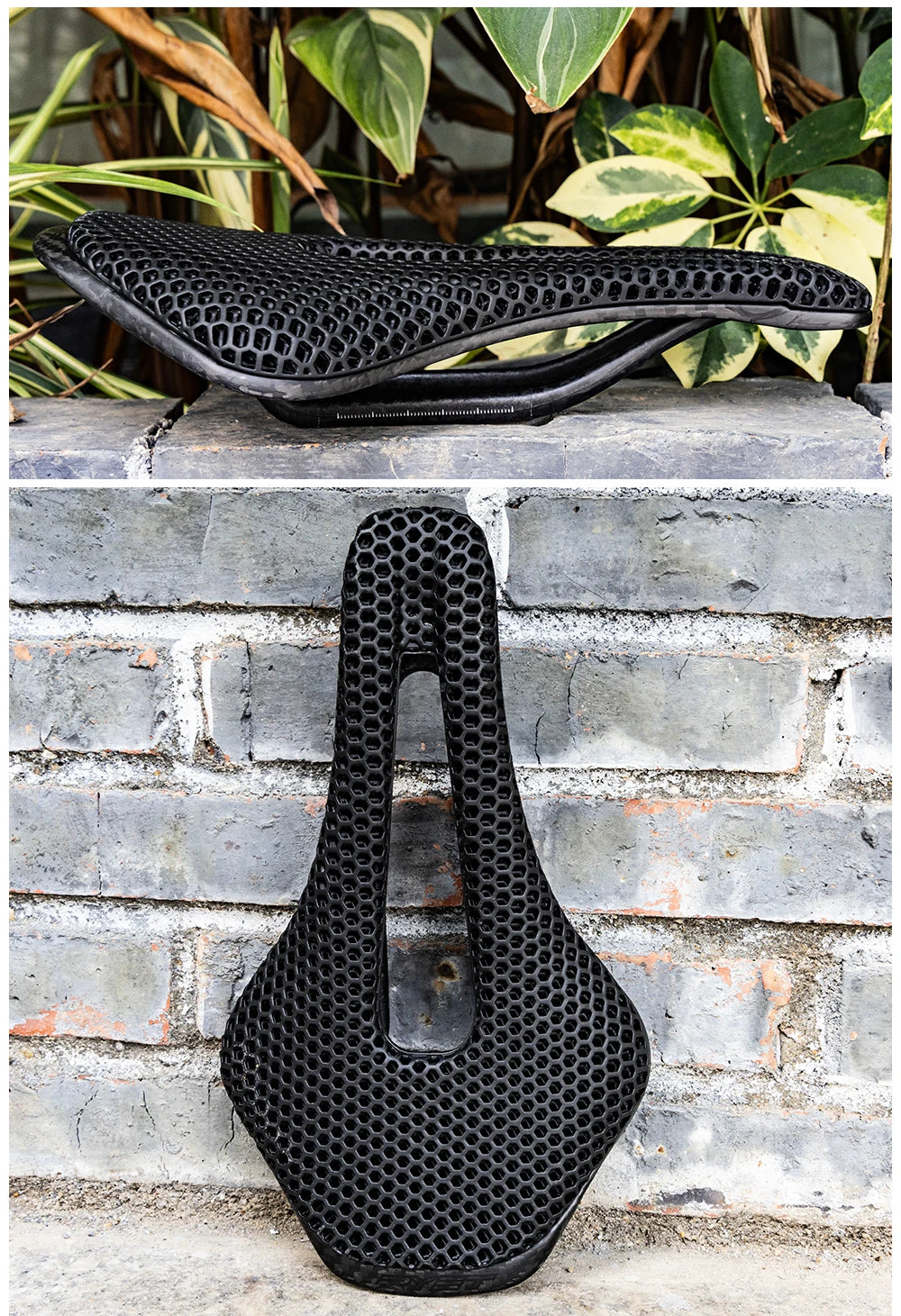 RYET 3D Printed Bike Saddle Ultralight Carbon Fiber Hollow Comfortable Breathable MTB Gravel Road Bicycle Cycling Seating Parts
