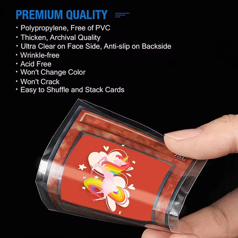 Clear Penny Card Sleeves 66x91mm 100/300Pcs Waterproof Card Protectors for Pokemon TCG Yugioh MTG Baseball Sports Trading Cards