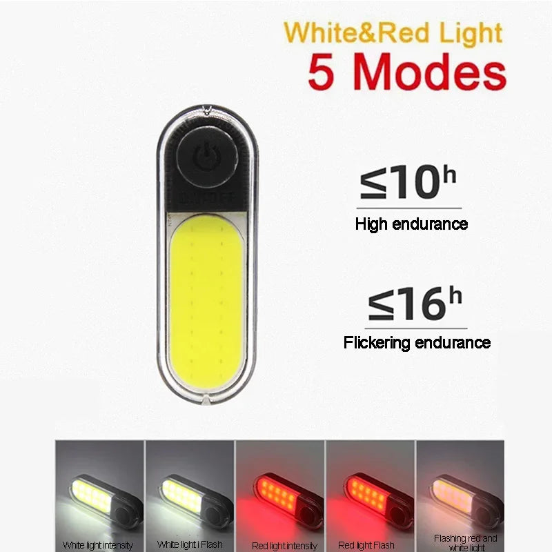 BUCKLOS Bicycle COB Light Set USB Charging High Visibility Taillight 500lm MTB Road Bike Light Lamp Cycling Accessories