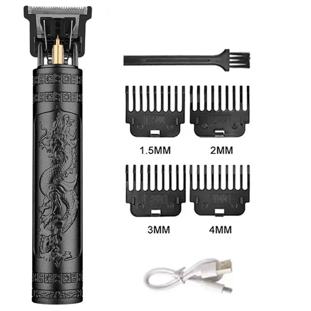 Vintage Hair Clipper Cordless Trimmer Portable USB Fast Charging Hair Cutting Machine Electric Shaver Professional Barber