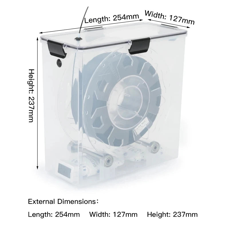 3D Printer Parts Filament Dryer Box Airtight And Moisture-Resistant Real-Time Monitoring for 3D Printer Tools Storage Box Holder