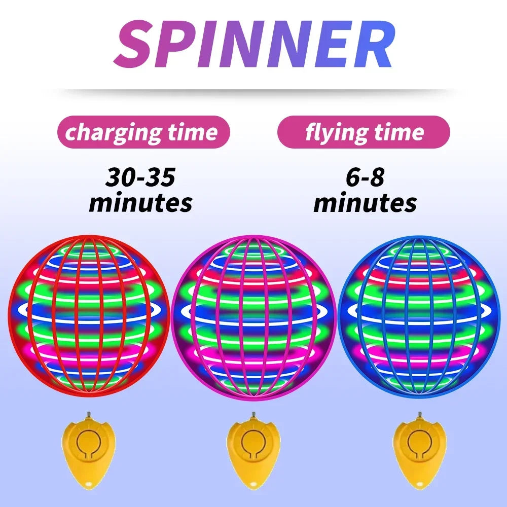1A-Flying Ball, Automatic Spinning Ball LED Dazzling Lights, Floating Magic, Fan UFO Flying Machine, Toy Gift, Game, Sports Ball