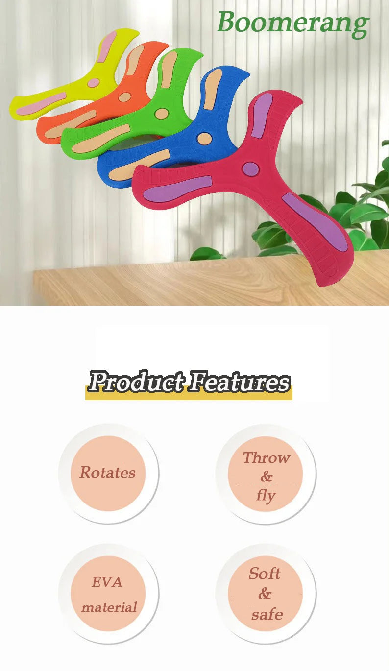 Children Holiday Outdoor Parent-Child Interactive Games Stress Relief Sports Toy Shamrock Boomerang Holiday Gift