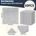 Thickened Steel Wire Cleaning Cloth Non-Scratch Double-layer Iron Microfiber Mesh Dishrag Washing Pot Rags Kitchen Towel