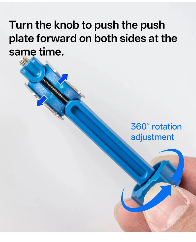 2in1 Bicycle Brake Pad Spreader Tool Durable Steel Rotatable Bike Oil Disc Piston Reset Hydraulic Brake Caliper Piston Extension